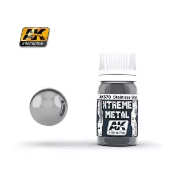 Нержавеющая сталь (30 мл), Paint - Xtreme Metal (AK-Interactive)
