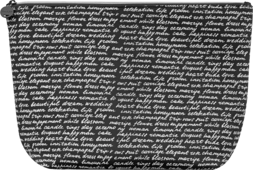 Несессер черный с ручной надписью 1 шт. Vito & Joe