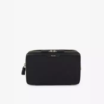 Несессер из переработанного нейлона с фольгированными надписями Anya Hindmarch, черный