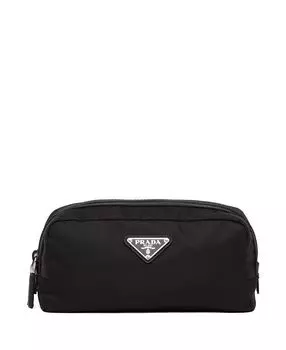 Несессер из Re-Nylon и кожи Saffiano Prada, черный