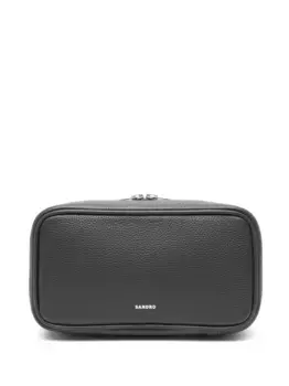 Несессер из зернистой кожи SANDRO, серый