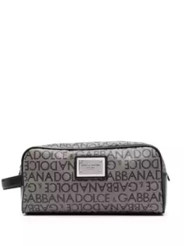 Несессер с логотипом DOLCE & GABBANA, коричневый