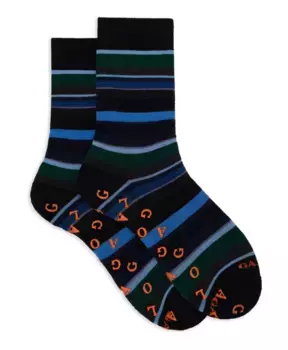 Нескользящие хлопковые носки в голубую полоску Gallo, мультиколор