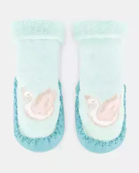 Нескользящие носки для девочки Cotton Juice, зеленый