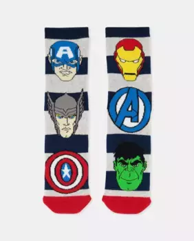 Нескользящие носки для мальчиков Cotton Juice, тёмно-синий