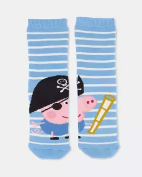 Нескользящие носки для мальчиков Cotton Juice, тёмно-синий