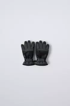 Нескользящие перчатки для лыжной коллекции ZARA, черный