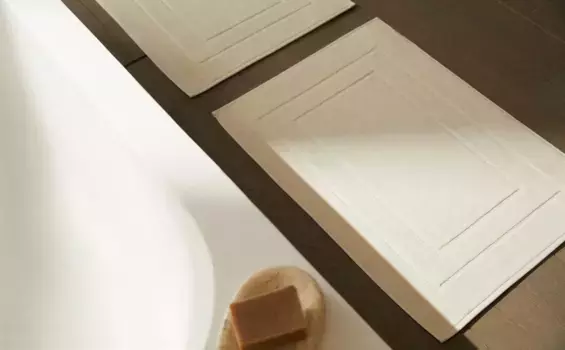 Нескользящий хлопковый коврик для ванной Zara Home, зеленый