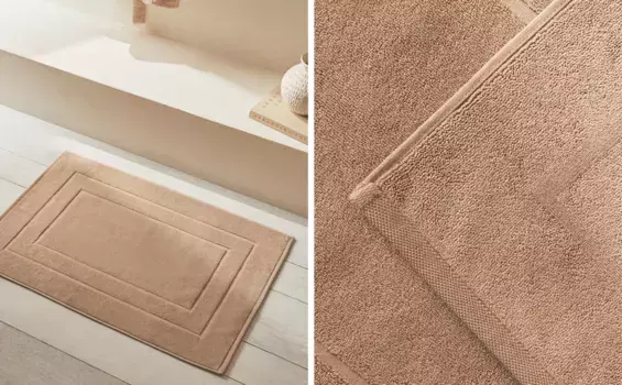 Нескользящий хлопковый коврик для ванной Zara Home, слоновая кость