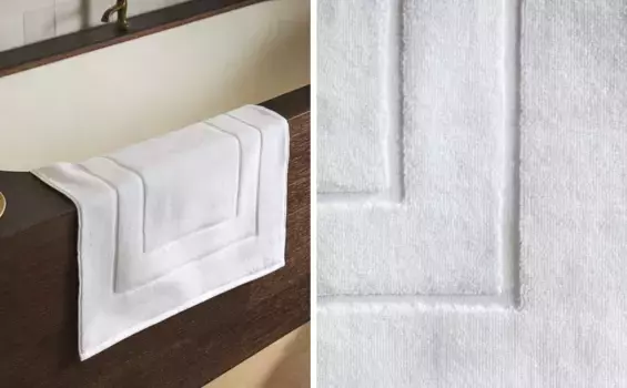 Нескользящий хлопковый коврик для ванной Zara Home, бежевый