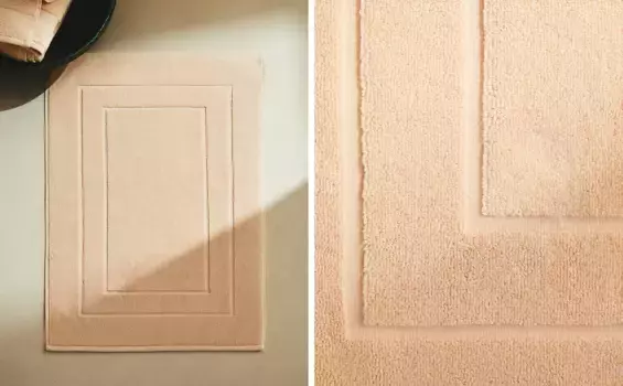 Нескользящий хлопковый коврик для ванной Zara Home, серый