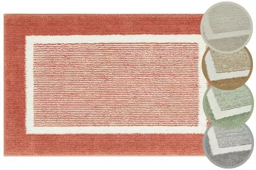 Нескользящий комплект коврика для ванной 40 x 60 см + 50 x 80 см ржаво-красный коврик для ванной комнаты, мягкий и пушистый коврик для ванной, моющийся коврик для душа для ванной комнаты Andiamo