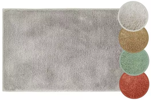 Нескользящий коврик для ванной Florida 50 x 80 см, серый коврик для ванной, ковер для ванной комнаты, мягкий и пушистый моющийся коврик для душа для ванной комнаты Andiamo