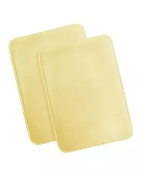 Нескользящий, ультрамягкий плюшевый коврик для ванной из пены с эффектом памяти — маленький, 17 x 24 дюйма — 2 шт Clara Clark, желтый