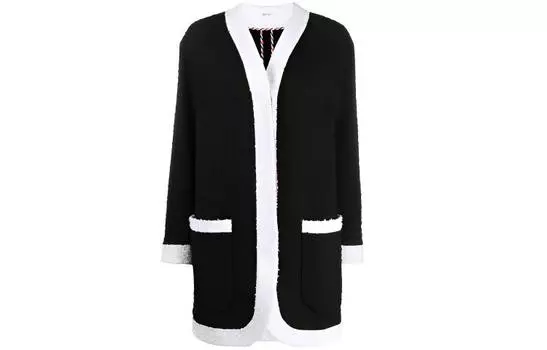 Несконструированная твидовая кардиган-жакет THOM BROWNE, черный