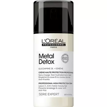 Несмываемый несмываемый крем с антиметаллической защитой Metal Detox для поврежденных волос 100 мл, L'Oreal
