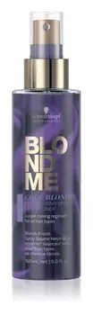 Несмываемый спрей-кондиционер, нейтрализующий желтоватый оттенок Schwarzkopf Professional Blondme Cool Blondes