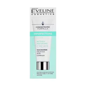 Несовершенства активно матирующий крем для лица Eveline, 50 мл