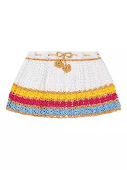 Nessi Byrd Kids юбка в технике кроше, белый