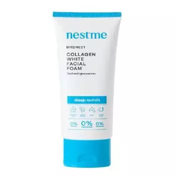 Nest Me NestMe Birdnest Коллагеновая белая пенка для лица 50 г. Очищающая пена, White