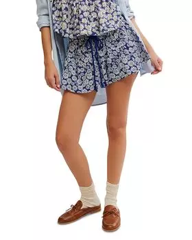 Нестандартные шорты с принтом Free People, синий