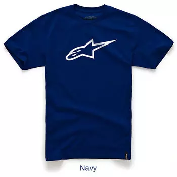 Нестареющая классическая футболка Alpinestars, военно-морской