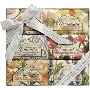 NESTI DANTE Romantica Мыло «Флорентийская роза и пион», 250 г, 6 шт.