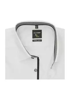 Нет. Рубашка Six Business, супероблегающий крой, для мужчин OLYMP, белый