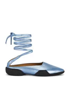 Nettie квартира балерины на шнуровке Miista, blue