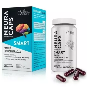 Neuracaps Smart Brain Support, 50 капсул — доставка по всему миру!, Bio Medical Pharma