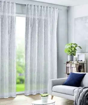 Neusser Collection плотная штора с шторной лентой серебро 135x245 см