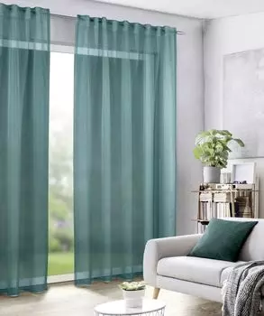 Neusser Collection плотная штора с шторной лентой ель 135х245 см, зеленый