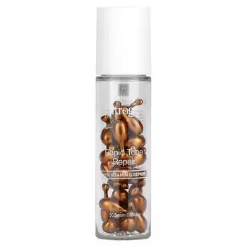 Neutrogena, быстрое выравнивание тона кожи, 20% сыворотка с витамином C, 30 капсул с сывороткой