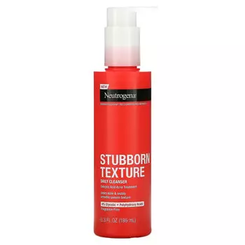 Neutrogena, ежедневное очищающее средство для ровной текстуры кожи, без запаха, 186 мл (6,3 жидк. унции)