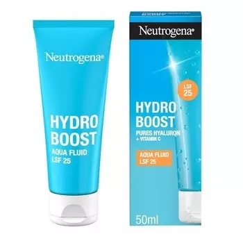 Neutrogena Hydro Boost Aqua Fluid SPF 25 50мл - Легкий крем для лица с гиалуроновой кислотой и витамином С для интенсивного увлажнения