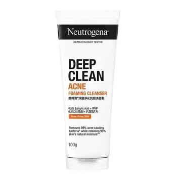 Neutrogena Очищающая пенка от прыщей Deep Clean 100 г, White