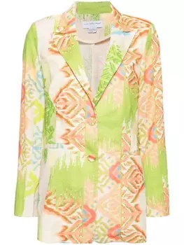 NEVER FULLY DRESSED пиджак с графичным принтом, нейтральный цвет