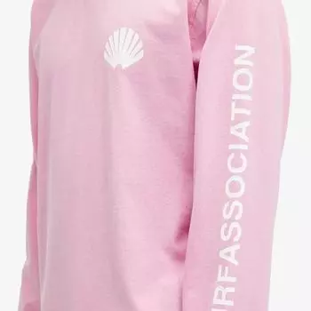 New Amsterdam Surf Association Футболка с длинным рукавом и логотипом, розовый