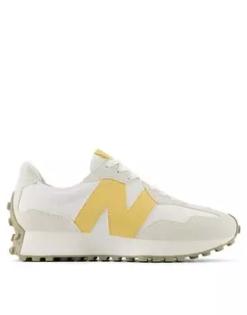 New Balance - 327 - Бело-желтые кроссовки