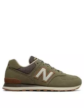 New Balance 574 зеленые кроссовки
