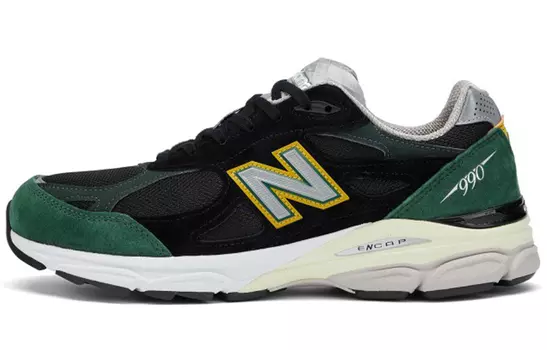 New Balance 990v3 Черный Зеленый Желтый