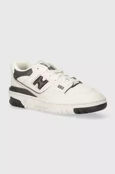 New Balance Детские кожаные кроссовки, белый