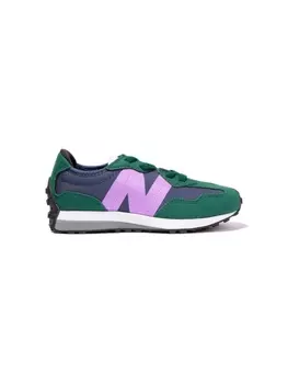 New Balance Kids кроссовки 327 на шнуровке, зеленый
