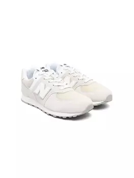 New Balance Kids кроссовки 574 с нашивкой-логотипом, нейтральный цвет