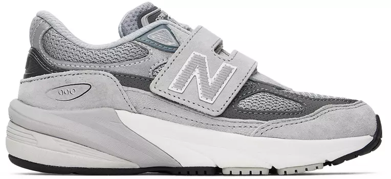 New Balance Kids Серые 990v6 Маленькие детские кроссовки