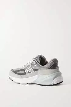 NEW BALANCE Кроссовки Made in USA 990V6 из замши, кожи и сетки, серый