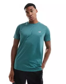 New Balance – Sport Essentials – Футболка зеленого цвета