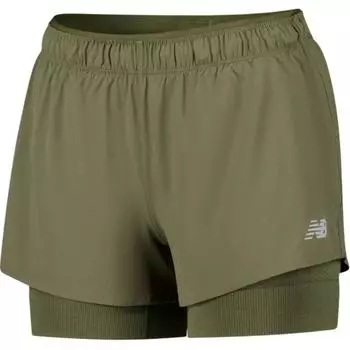 New Balance Спортивные шорты женские, армейский зеленый
