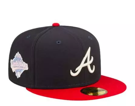 New Era 59Fifty MLB Atlanta Braves Pop Sweat темно-синяя/фиолетовая приталенная шапка 60243505