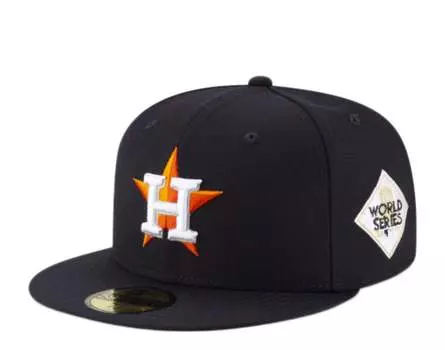 New Era 59Fifty MLB Houston Astros 2017 World Series темно-синяя приталенная кепка 11941903